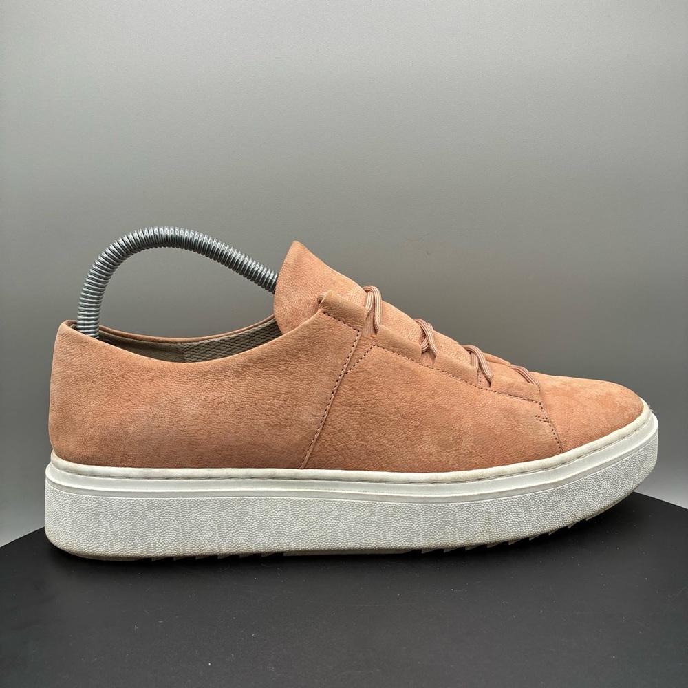 Eileen Fisher Prescot Platform Sneakers Women’s 9.5 Toffee Cream Nubuck Leather